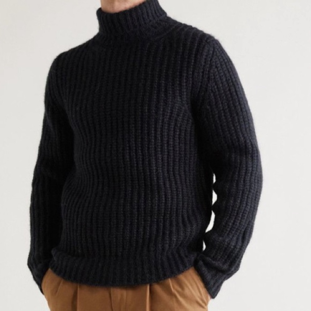 Officine Générale - Ribbed Alpaca Blend Rollneck Sweater